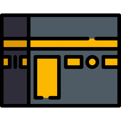 Building architecture and city urban office icon