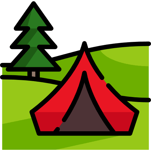 Camping rural forest nature icon