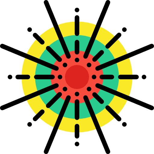 Fireworks celebration birthday and party rocket icon