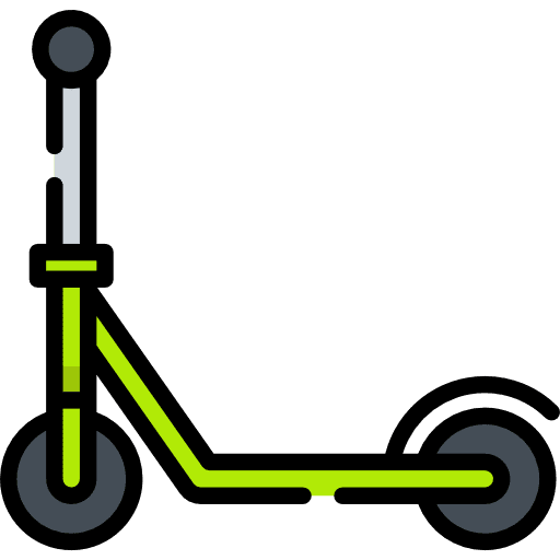 Kick scooter transport sports and competition kid and baby icon