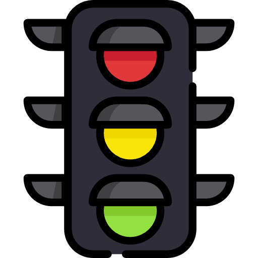 Traffic light transportation buildings signaling icon