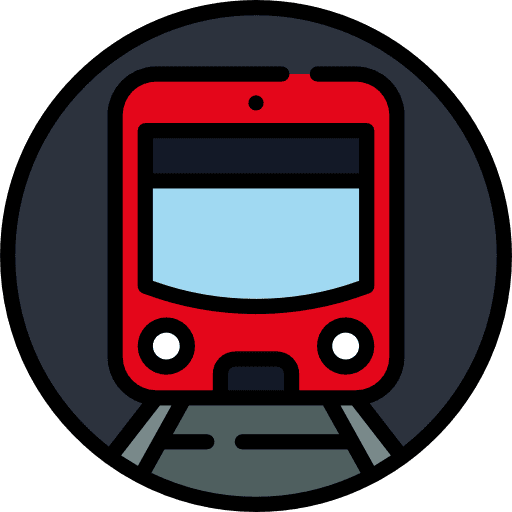 Train rails train street icon