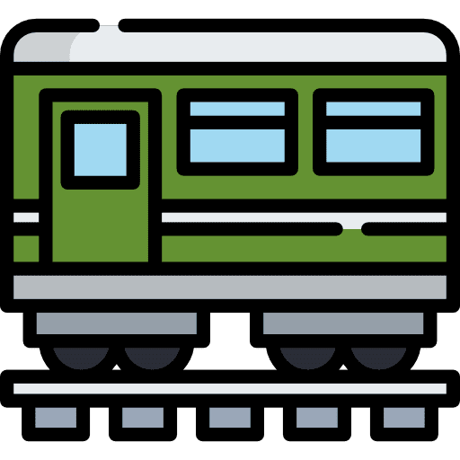 Train transport transportation rails icon