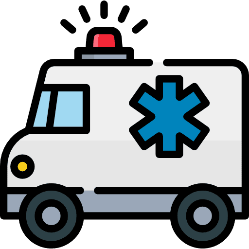 Ambulance emergency transport vehicle icon