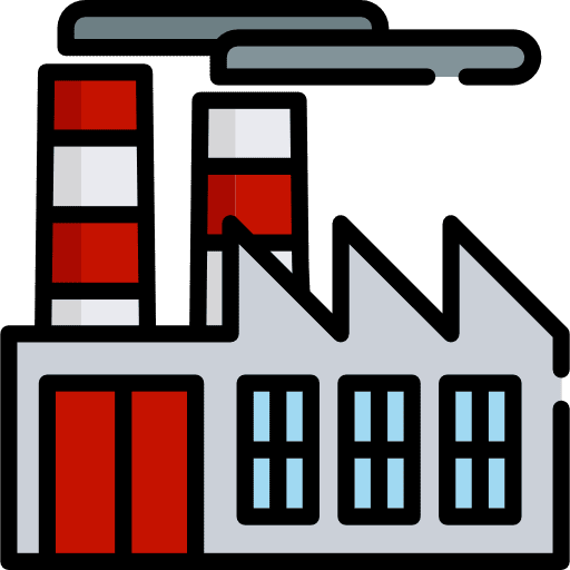 Factory pollution factory industry icon
