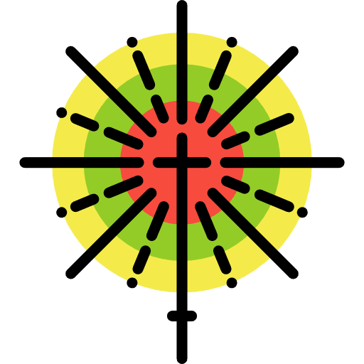 Fireworks rocket celebration birthday and party icon