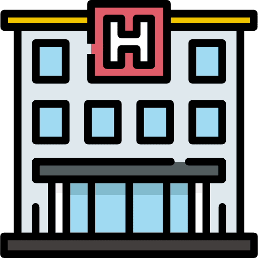 Hotel buildings holidays hostel icon