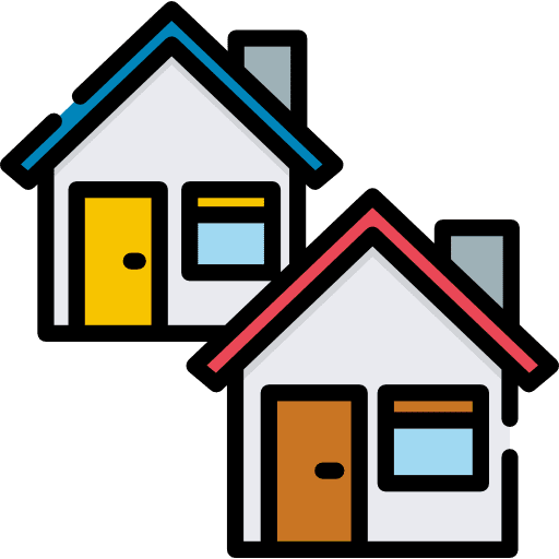 House buildings real estate house icon