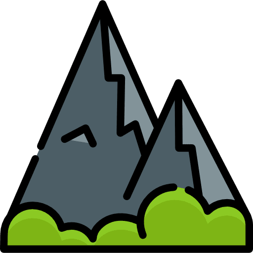 Mountain flag mountain landscape icon