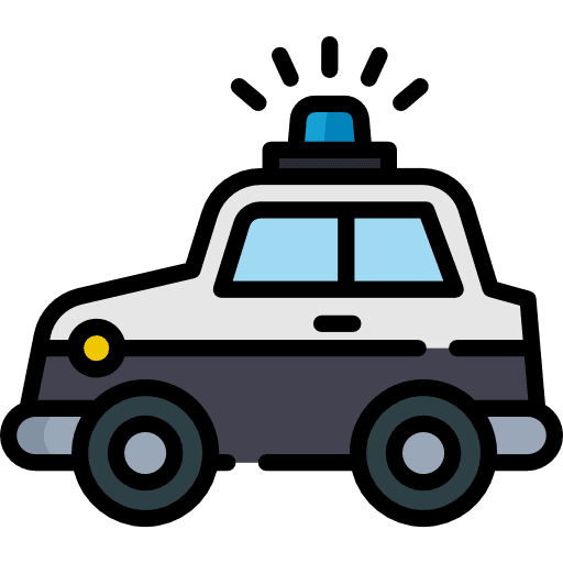 Police car transport emergency transportation icon