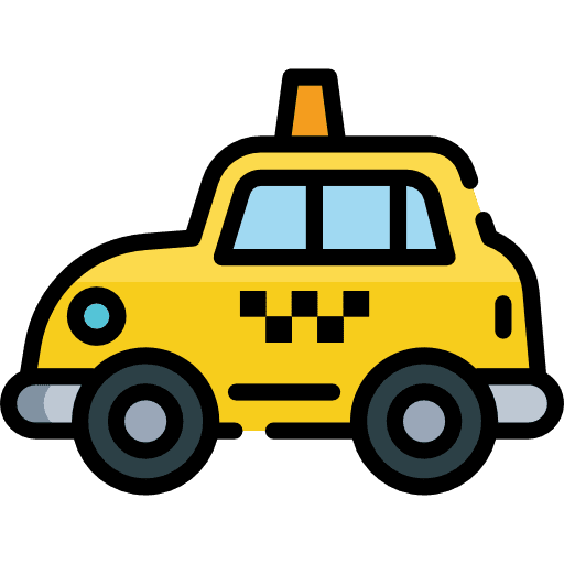 Taxi cab vehicle travel icon
