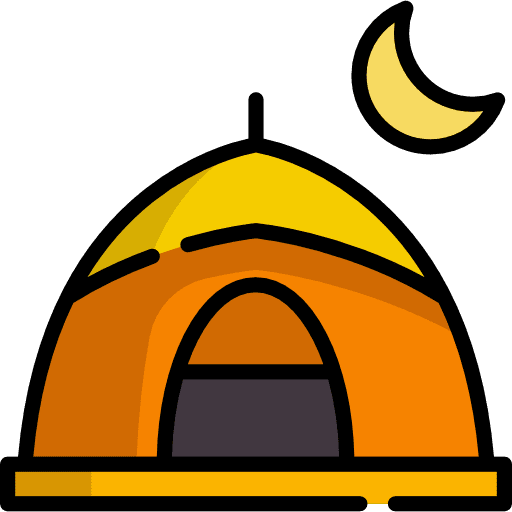 Tent nature camping forest icon
