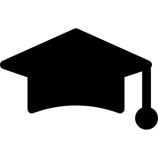 Mortarboard academic education cap icon