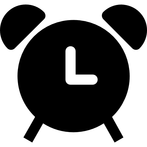 Alarm clock clock timer time and date icon