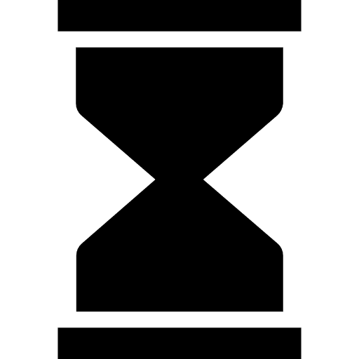Hourglass waiting clock time and date icon
