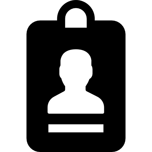 Id card pass business identification icon