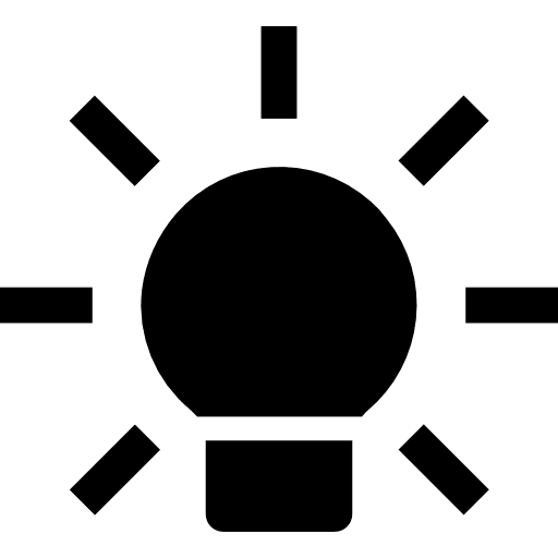 Light bulb technology ui electricity icon