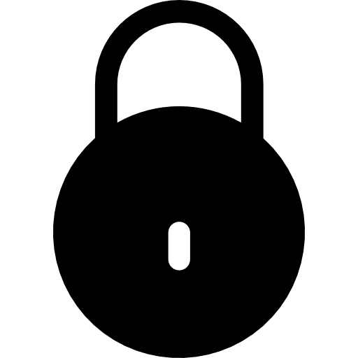 Padlock locked tools and utensils secure icon