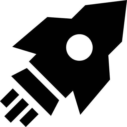 Rocket ship space ship launch boost transportation icon