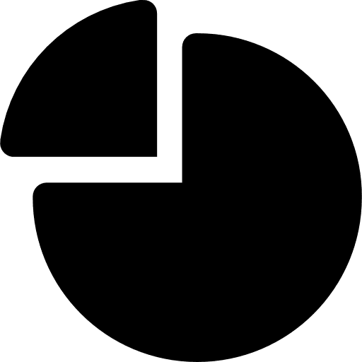 Pie chart business finances statistics icon