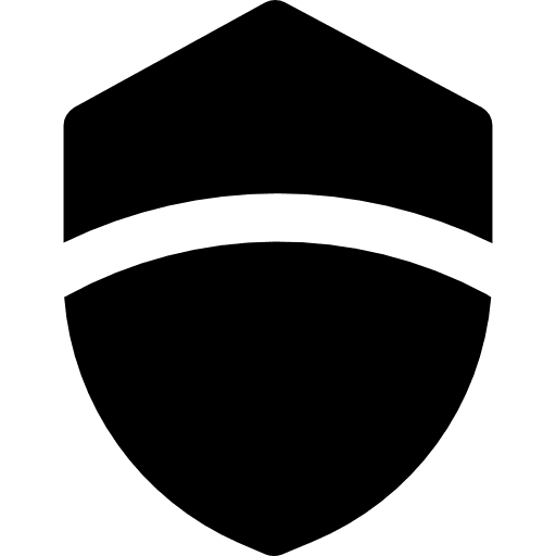 Shield defense security weapons icon