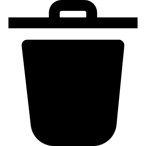 Trash can ui bin icon