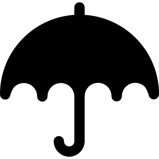 Umbrella tools and utensils security umbrellas icon