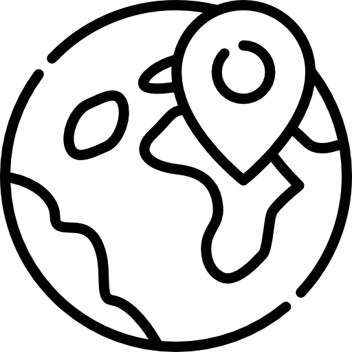 Globe transportation worldwide travel icon