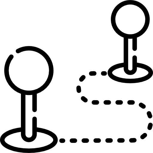 Destination itinerary shapes travel icon Destination itinerary shapes travel icon