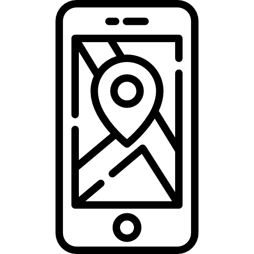 Map smartphone technology cellphone icon Map smartphone technology cellphone icon