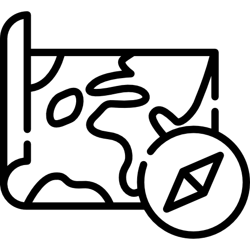 Map direction tools and utensils location icon Map direction tools and utensils location icon