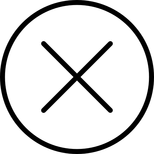 Cancel cross out cancel error icon