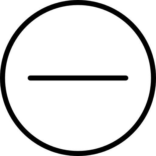 Minus ui interface remove icon