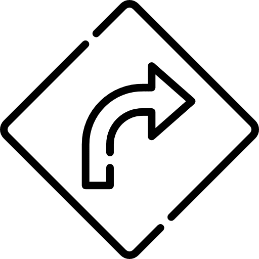 Turn arrow maps and location turn icon Turn arrow maps and location turn icon