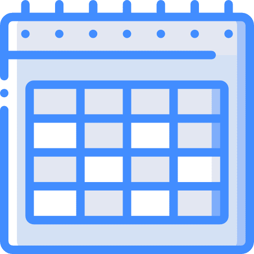 Calendar organization date interface icon