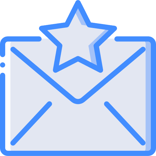 Email communications favourite mails icon