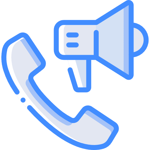 Phone communications announcer tools and utensils icon
