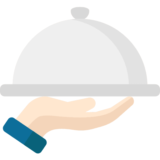 Serving dish lunch food hot food icon