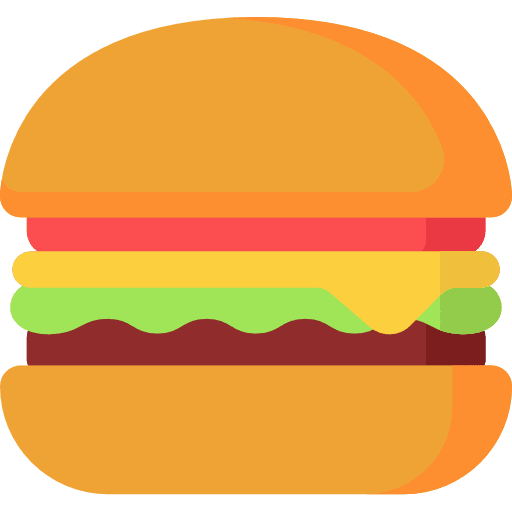 Burger junk food french fries fast food icon Burger junk food french fries fast food icon