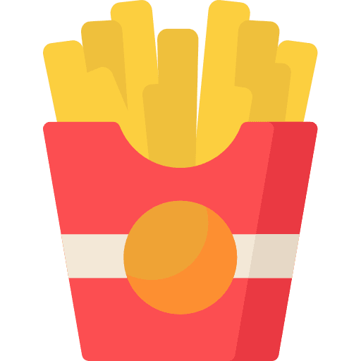 Fried potatoes fries junk food food icon