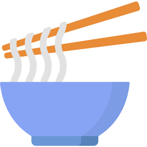 Noodles hot noodles chinese food and restaurant icon