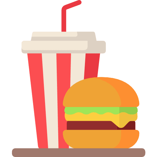 Burger hamburger fast food cola icon Burger hamburger fast food cola icon