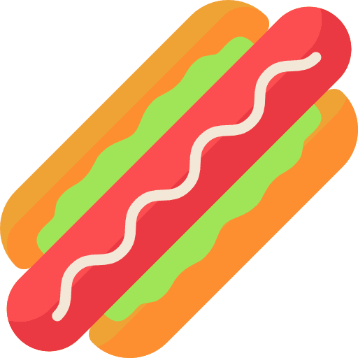Hot dog fast food sausage junk food icon Hot dog fast food sausage junk food icon