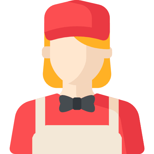 Waiter people woman food and restaurant icon Waiter people woman food and restaurant icon