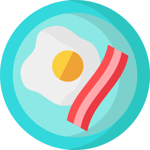 Breakfast food and restaurant lunch dish icon Breakfast food and restaurant lunch dish icon