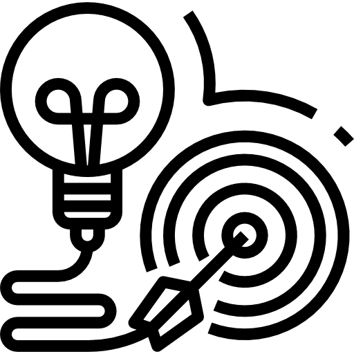 Goal planning seo and web idea icon