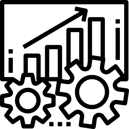 Growth line graph growth comparative icon Growth line graph growth comparative icon