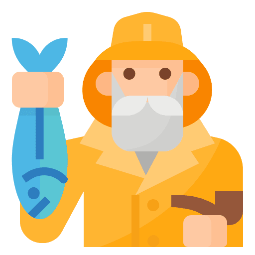 Fisherman avatar profession job icon