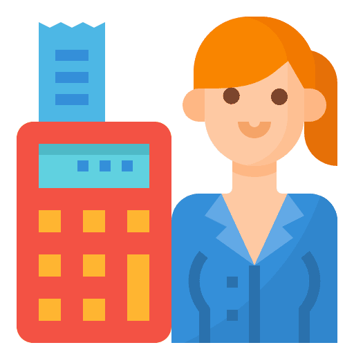 Accountant occupation job woman icon Accountant occupation job woman icon