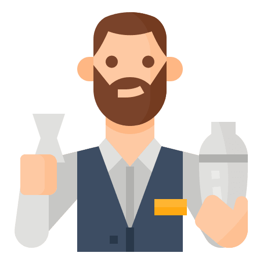 Bartender job professions and jobs people icon Bartender job professions and jobs people icon